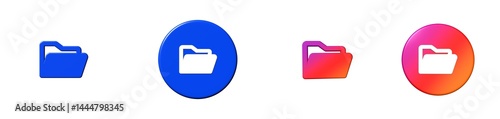 folder open phosphor 3D icon