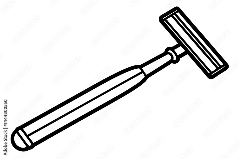 Safety Razor Old Style Line Art Vector Illustration Safety Razor Old Style Line Art Vector Illustration