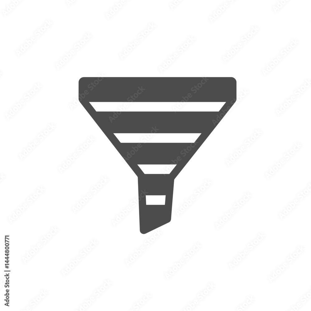 Funnel Illustration: A simple, stylized illustration of a funnel, perfect for concepts like filtering, organization, and data management. Funnel Illustration: A simple, stylized illustration of a funnel, perfect for concepts like filtering, organization, and data management.