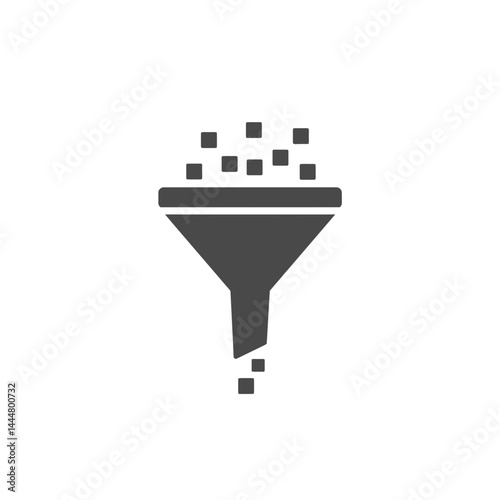 Funnel Icon: Depicting the process of filtering or sorting data.