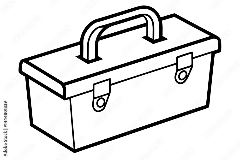 Toolbox Handle Line Art Vector Illustration Toolbox Handle Line Art Vector Illustration