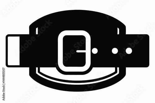 Tool Belt Buckle Silhouette Vector Illustration Black