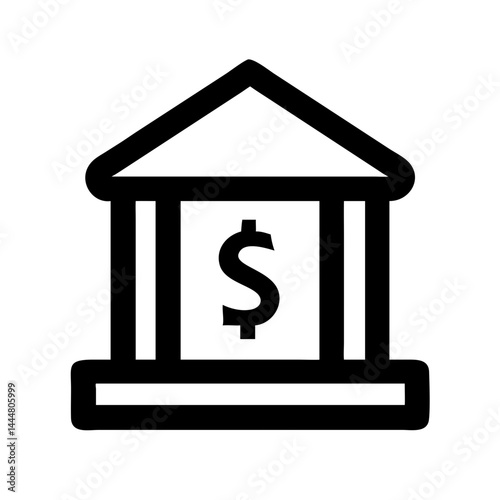Bank Icon Isolated Transparent Background  