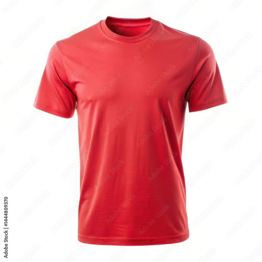 Blank Red T Shirt Apparel Isolated On White Background Blank Red T Shirt Apparel Isolated On White Background