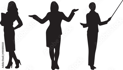 Woman Teacher Silhouette Vector Design