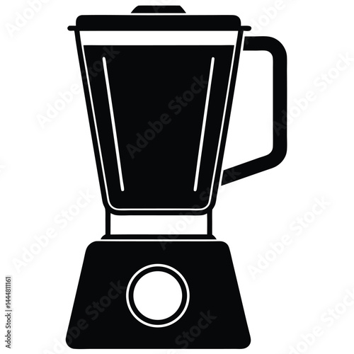 blender vector silhouette illustration, blender vector silhouette vector illustration, kitchen blender icon, blender mixer logo, A Blender vector silhouette on a white background, illustration.