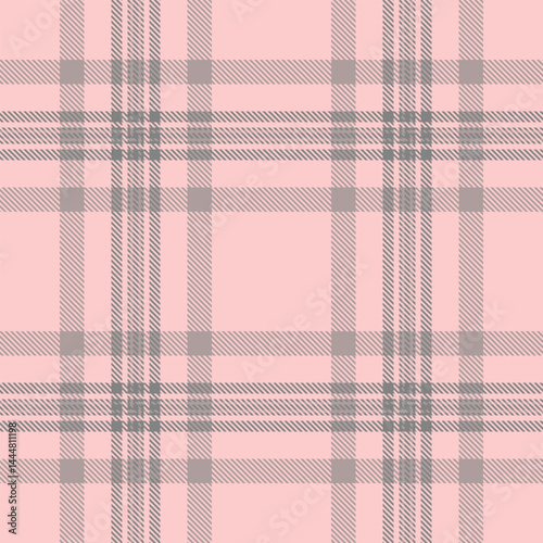 Gingham textile check texture, tone vector fabric tartan. Menswear pattern seamless plaid background in light and pastel colors.