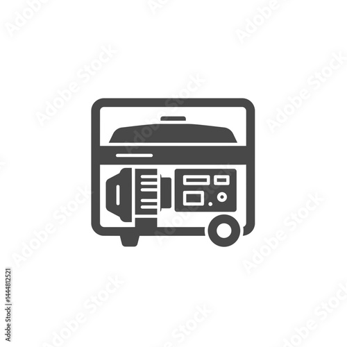 Power Generator Icon: A minimalist illustration of a sturdy power generator, ready to provide essential energy.