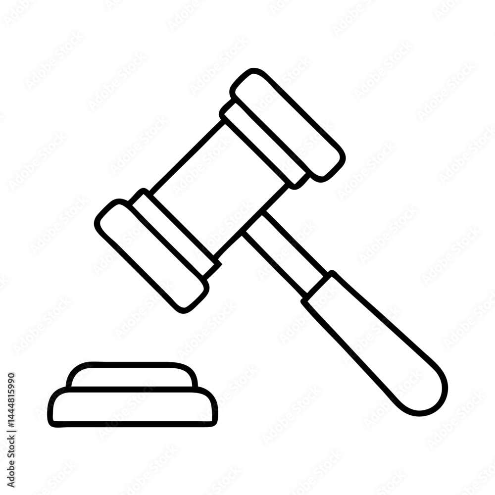 Fototapeta premium gavel icon, gavel vector illustration-simple illustration of gavel, perfect for gavel logos and icons