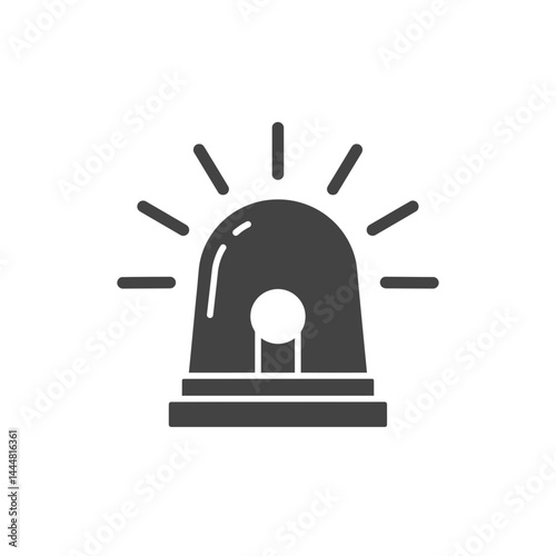 Emergency Siren Icon: An illustration of a glowing emergency siren, a symbol of urgency, warning, and crisis, highlighting essential safety measures.