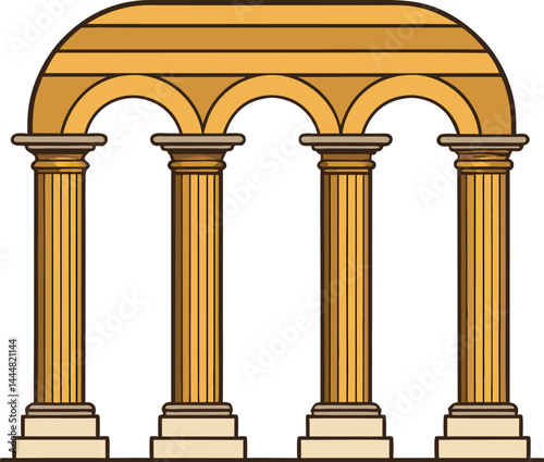 classic columns vector