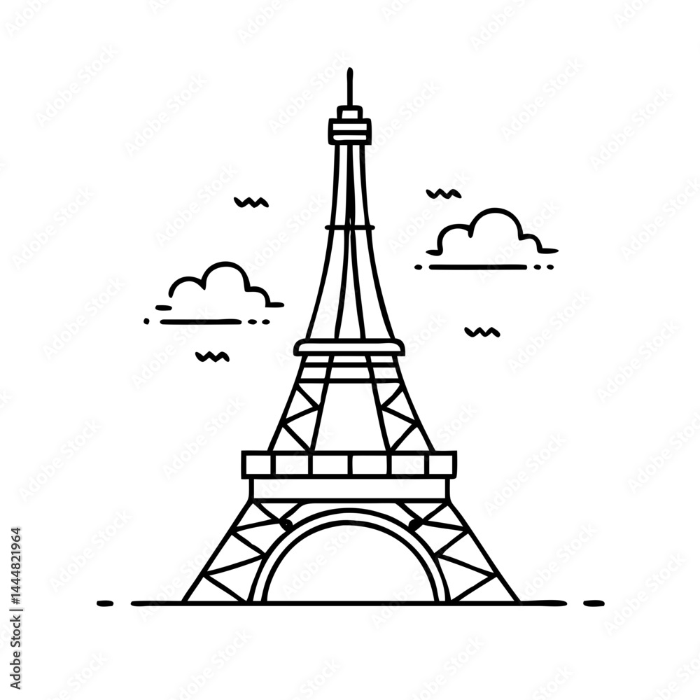 Obraz premium paris eiffel tower icon