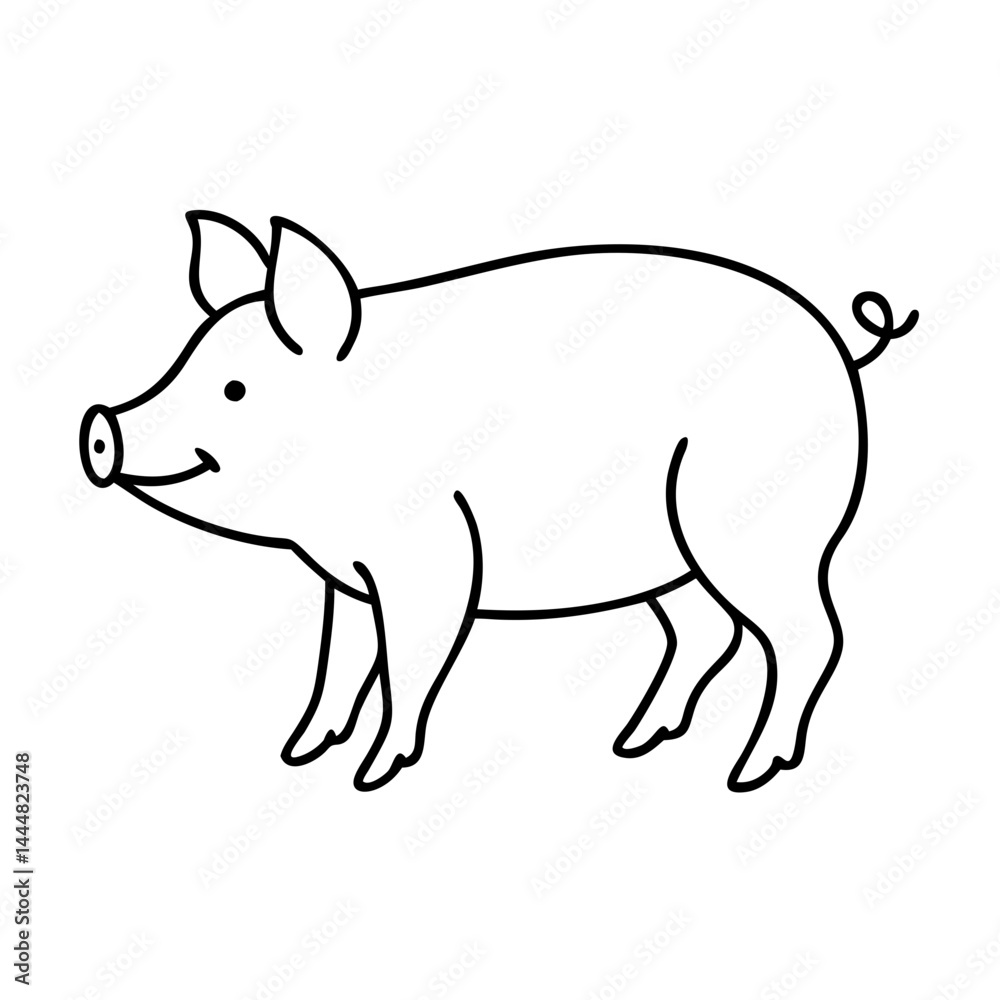 Fototapeta premium piggy icon, piggy vector illustration-simple illustration of piggy, perfect for piggy logos and icons