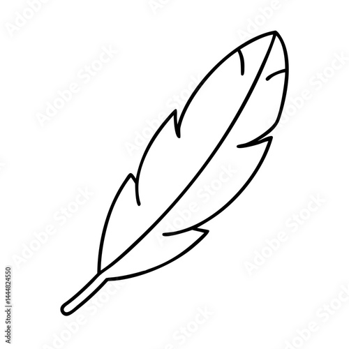 feather icon, feather vector illustration-simple illustration of feather, perfect for feather logos and icons