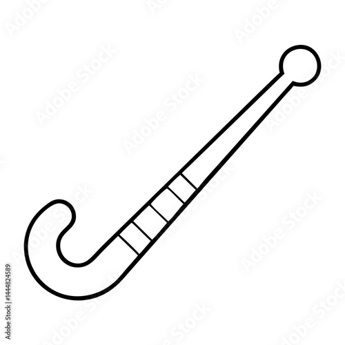 field hockey stick icon, field hockey stick vector illustration-simple illustration of field hockey stick, perfect for field hockey stick logos and icons