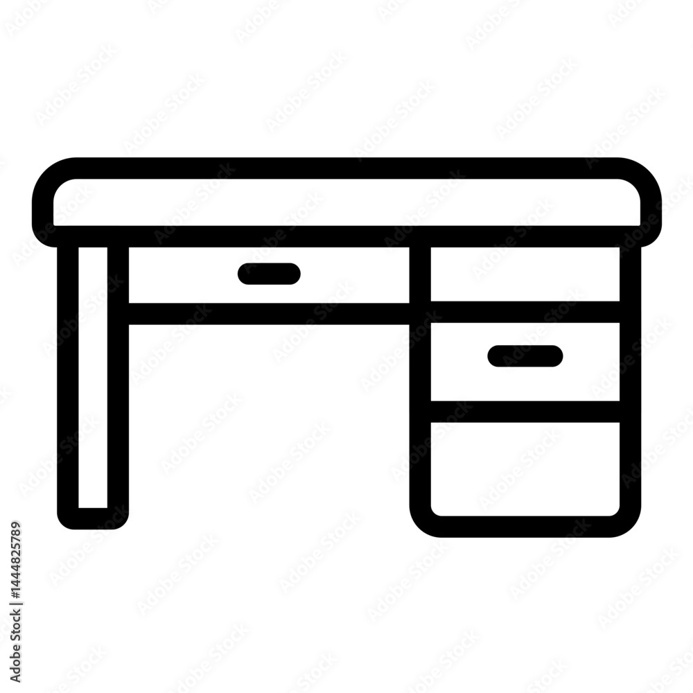 Desk Line Icon Style Desk Line Icon Style