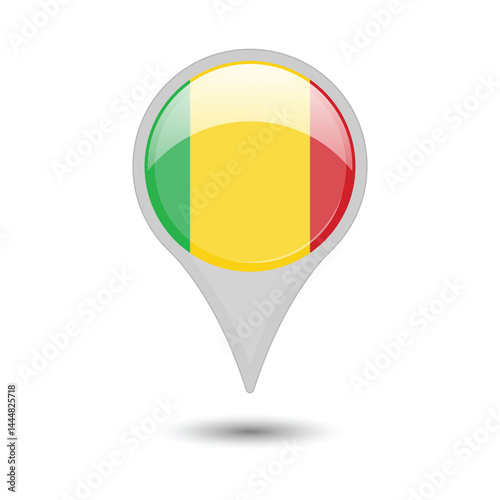 Free Download Mali Flag Pin Icon Design - GFXLoad