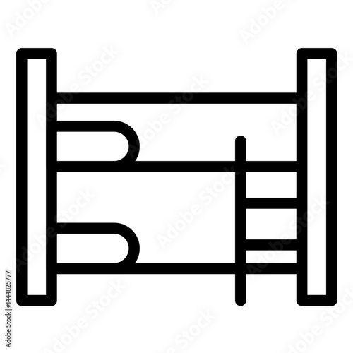 Bunk Bed Line Icon Style