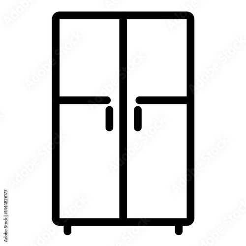 Cupboard Line Icon Style