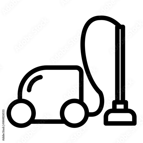 Vacuum Cleaner Line Icon Style