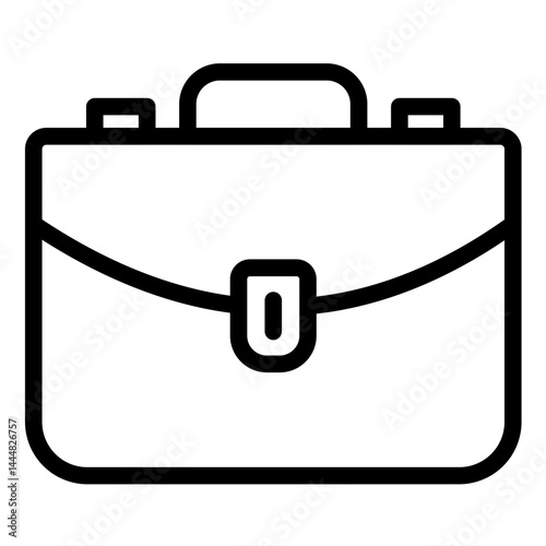 Briefcase Line Icon Style