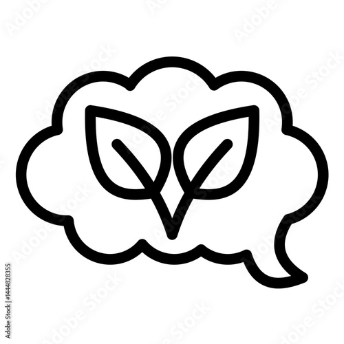 Think Green Line Icon Style