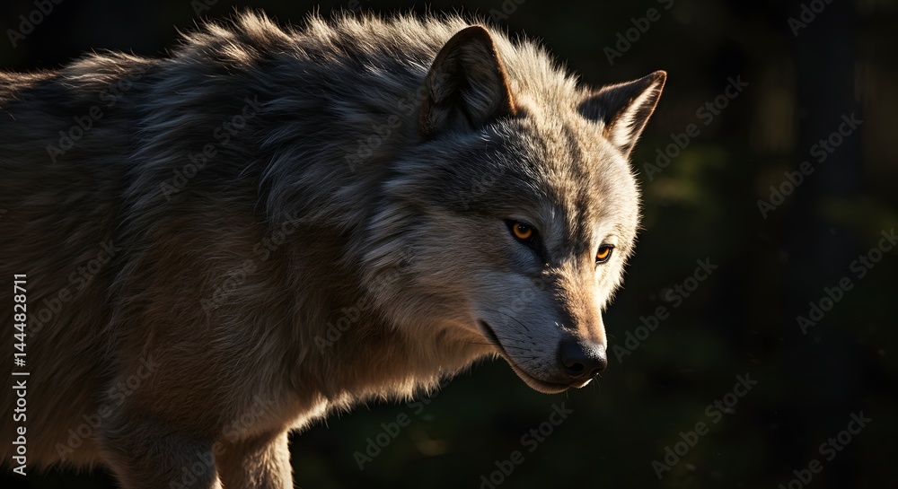 Obraz premium Wolf Portrait in the Forest