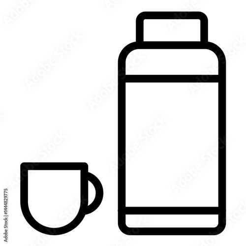 Thermos Line Icon Style