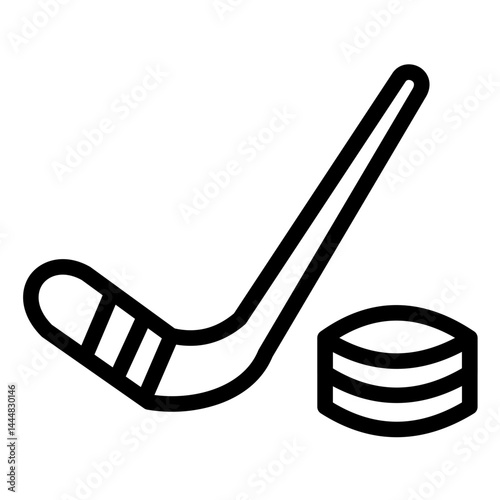 Photography Ice Hockey Line Icon Style