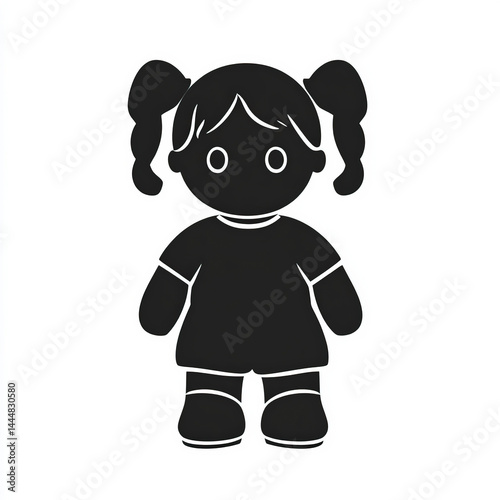 doll silhouette , black and...