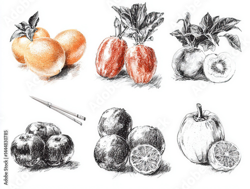 Fruit sketch: A vibrant rep...
