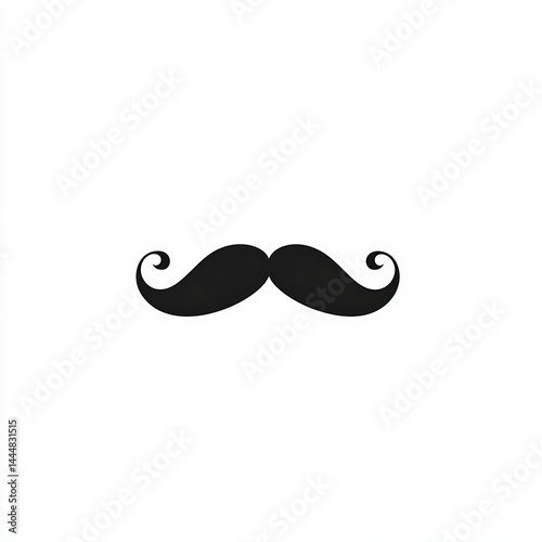 mustache silhouette , black...
