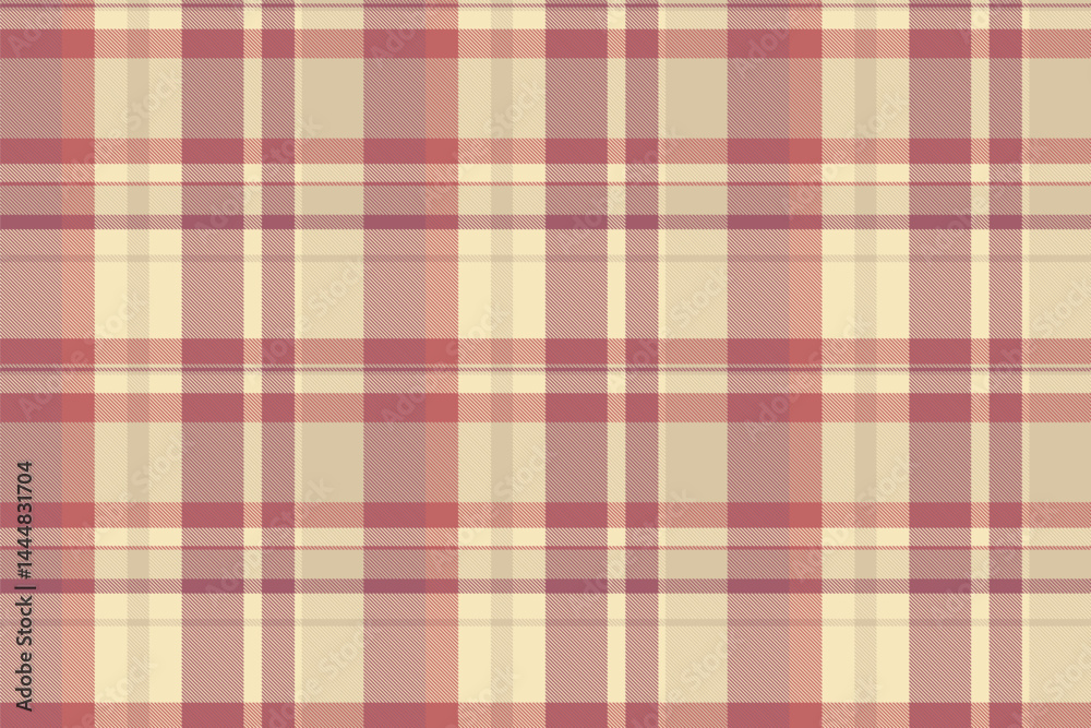 Large pattern fabric check, fashioned texture background plaid. Layered seamless tartan vector textile in light and red colors. Large pattern fabric check, fashioned texture background plaid. Layered seamless tartan vector textile in light and red colors.