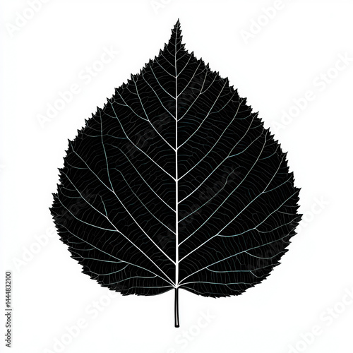 silhouette birch leaves , b...