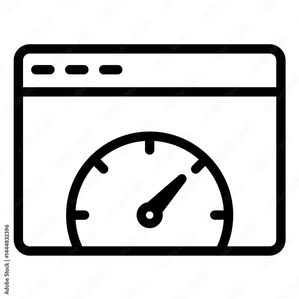 Page Speed Line Icon Style Page Speed Line Icon Style
