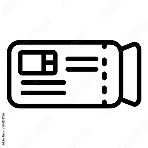 Passbook Line Icon Style