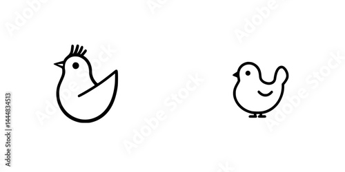 Cute bird silhouettes in a minimalist style perfect for decorative or informative purposes in various projects