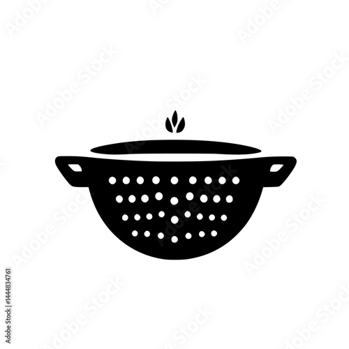 Silhouette pictogram collection featuring essential kitchen tools designed for culinary activities at home
