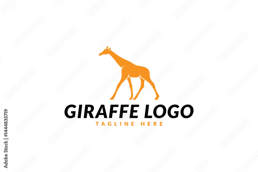 Fototapeta premium giraffe logo design template, logo icon vector illustration