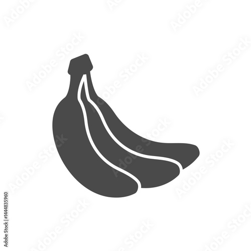 Bananas Icon: A simple yet evocative illustration of a bunch of bananas, symbolizing fresh fruit, healthy eating, and tropical vibes.