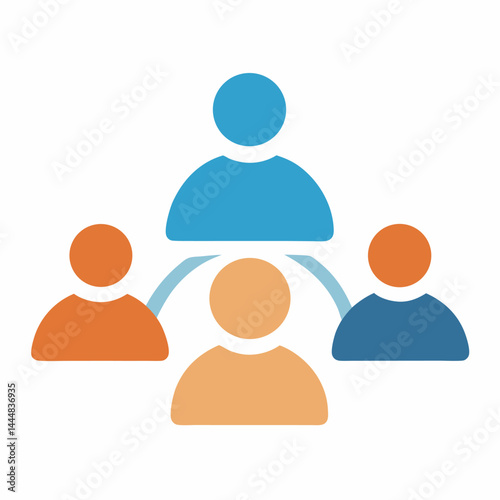 Team Meeting icon on white background