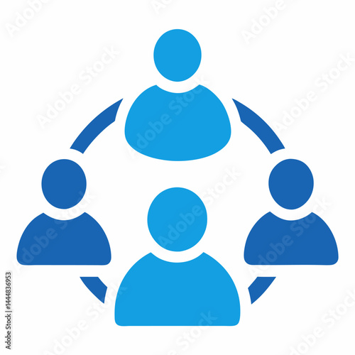 Team Meeting icon on white background