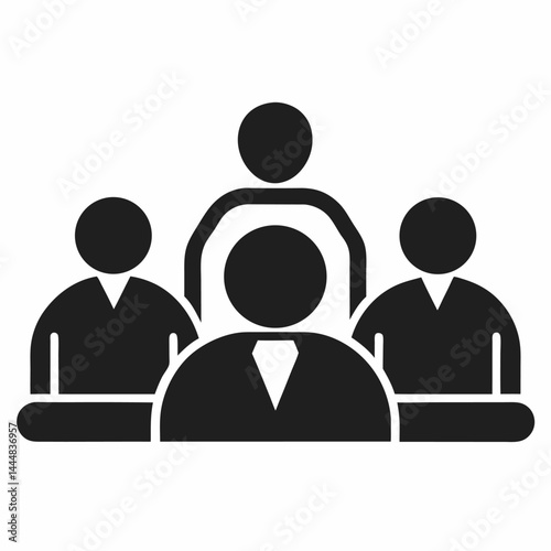 Team Meeting icon on white background
