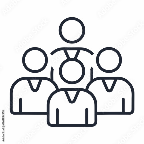 Team Meeting icon on white background