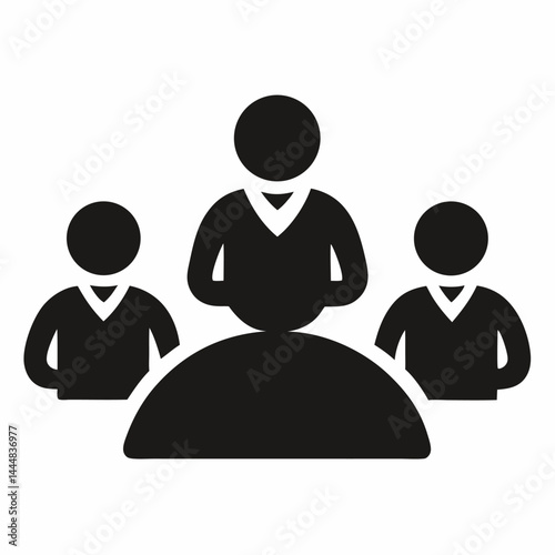 Team Meeting icon on white background