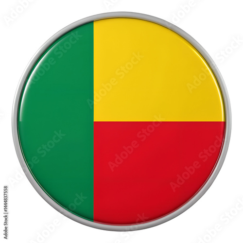 Free Download benin flag in circle icon - GFXLoad