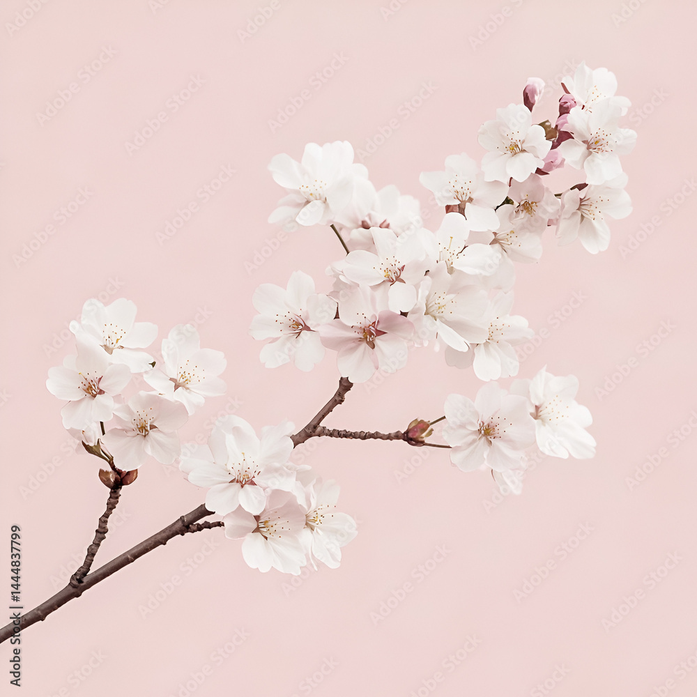 Obraz premium Cherry blossom blooming event japan floral photography soft background close-up view beauty of nature