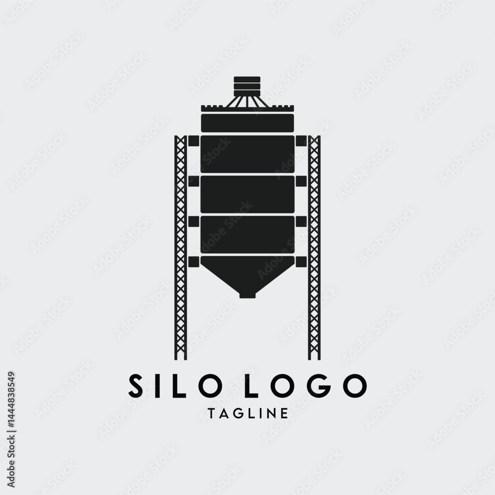 Obraz premium silo logo vector illustration design