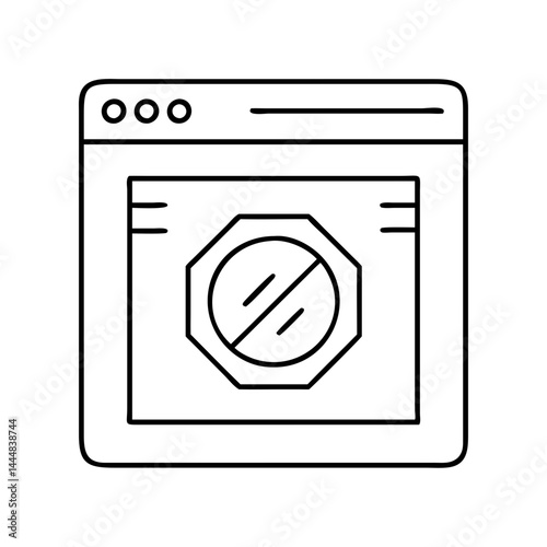 adblock icon, adblock vector illustration-simple illustration of adblock, perfect for adblock logos and icons