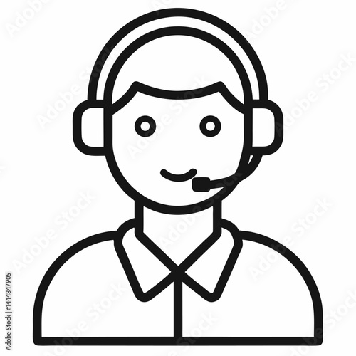 Customer Service icon on white background